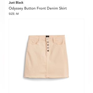 NWT odyssey button front denim skirt